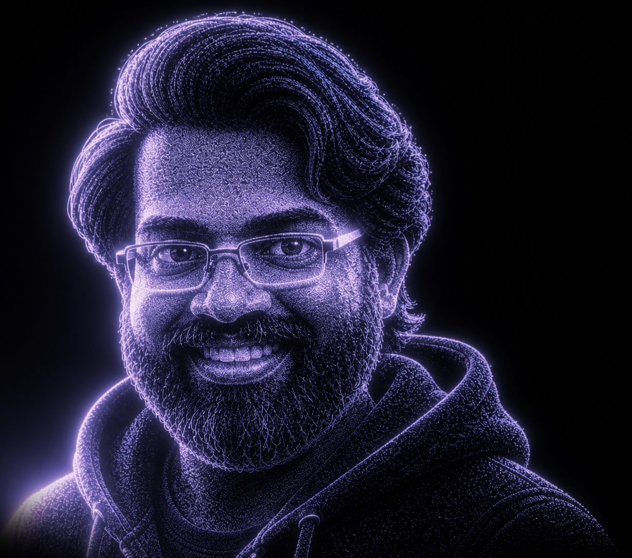 Particle portrait of Finoy Francis